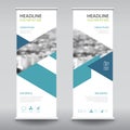 Roll up business brochure flyer banner design vertical template Royalty Free Stock Photo