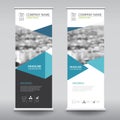 Roll up business brochure flyer banner design vertical template Royalty Free Stock Photo