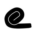 Roll up mattress glyph icon