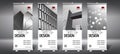 Roll-up templates 85x200 cm - modern office buildings, skyscrapers Royalty Free Stock Photo