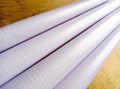 Roll of white flexion material. banner material Royalty Free Stock Photo