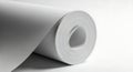 Roll of White Paper on a Clean White Background Royalty Free Stock Photo