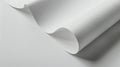 A roll of white paper on a clean white surface, ideal for background or paper-related compositions Royalty Free Stock Photo