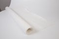 Roll of white Thick fabric on the white background