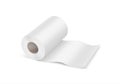 Roll of White Toilet Paper on White Background Royalty Free Stock Photo