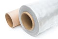 Roll of wrapping plastic stretch film with an empty one Royalty Free Stock Photo