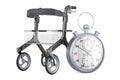 Rollator for elderly with stopwatch, 3D rendering Royalty Free Stock Photo