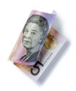 Rolled Australian Money Five Dollar Royalty Free Stock Photo