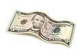 Rolled bill of five dollars Royalty Free Stock Photo