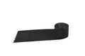 Rolled black ribbon isolated