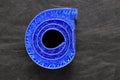 Rolled Blue Hook and Loop Fasteners Isolated