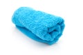 Rolled blue towel Royalty Free Stock Photo