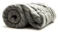 Rolled bundle of gray yarn Royalty Free Stock Photo