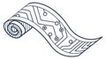 Rolled Circuit Scroll, Digital Knowledge Innovation vector design Generative AI Royalty Free Stock Photo