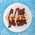 Rolled Crepe with chocolate