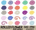 Rolled flower SVG