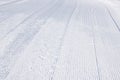 Rolled and groomed rilled ski run