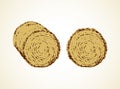 Haystack. Vector drawing Royalty Free Stock Photo