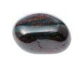 Rolled Heliotrope Bloodstone gemstone isolated Royalty Free Stock Photo