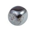 rolled Hematite gem stone isolated on white