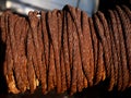 Rolled iron rope at the Jaffa port