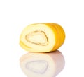 Rolled Kashkaval Cheese on White Royalty Free Stock Photo