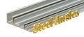 Rolled metal L-bar, steel angles. 3D rendering Royalty Free Stock Photo