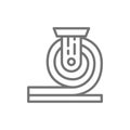 Rolled metal, metallurgy line icon.