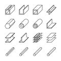 Rolled metal product icons. Vector pictograms Royalty Free Stock Photo