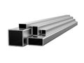 Galvanized steel tube. Metal products. 3d illustration