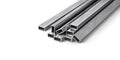 Rolled metal products. Steel profiles and tubes. Royalty Free Stock Photo