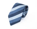 Rolled necktie isolated on white background. Shop presentation concept. Royalty Free Stock Photo