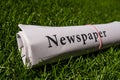 Rolled newspaper Royalty Free Stock Photo