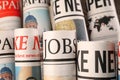 Rolled newspapers, closeup Royalty Free Stock Photo
