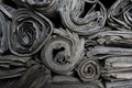Rolled newspapers on top of each others Royalty Free Stock Photo