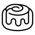 Rolled pastry icon outline vector. Cinnamon buns