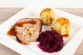 Rolled roast with side dishes Royalty Free Stock Photo