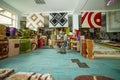 Rolled Rugs Inside A Rug Store Royalty Free Stock Photo