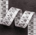 Rolled tailor's meter Royalty Free Stock Photo