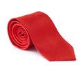 Rolled tie isolated on white background Royalty Free Stock Photo