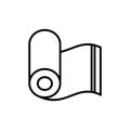 Rolled towel icon. simple monoline graphic