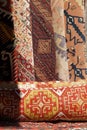 Rolled Turkish carpets Royalty Free Stock Photo