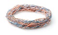 Rolled twisted pair cable
