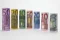 Rolled up Euro bills Royalty Free Stock Photo