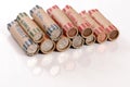 Rolled US Coins Royalty Free Stock Photo