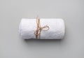 Rolled white towel