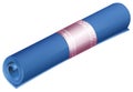 Rolled yoga mat on white Royalty Free Stock Photo