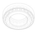 Roller bearing. Vector