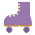 Roller blade flat illustration on white Royalty Free Stock Photo