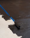 Roller brush waterproofing Royalty Free Stock Photo